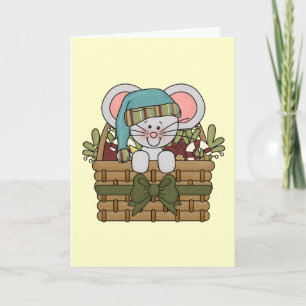 Ratón navidad en canasta