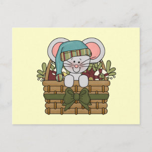 Ratón navidad en canasta