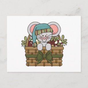 Ratón navidad en canasta