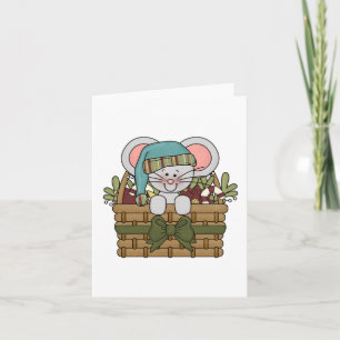 Ratón navidad en canasta
