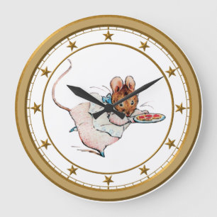 Ratón que roba el reloj de pared de las galletas
