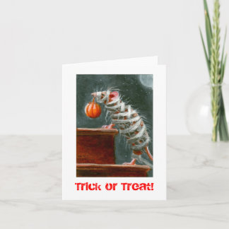 ¡Ratón, truco o invitación de la momia! Tarjeta de