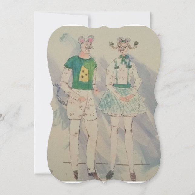 Ratones de Cenicienta: Tarjeta de felicitación (Anverso)