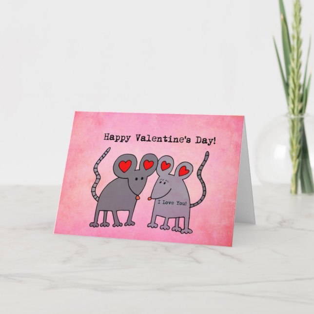Ratones de la tarjeta del día de San Valentín (Anverso)