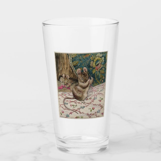 Ratones en el trabajo con la aguja (Beatrix Potter (Anverso)