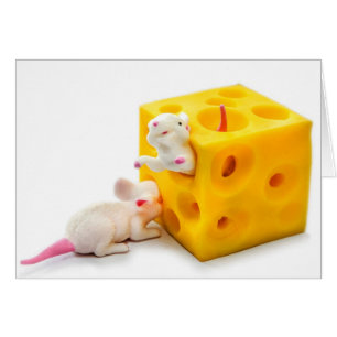 Ratones en tarjeta divertida de los juguetes del