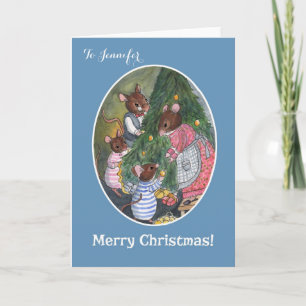 Ratones personalizados Navidad árbol Feliz Navidad
