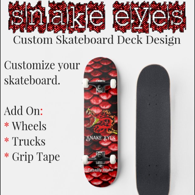 Rattle Snake Custom Skateboard Deck (Subido por el creador)
