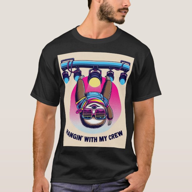 Rave Sloth - Luces Camiseta (Anverso)