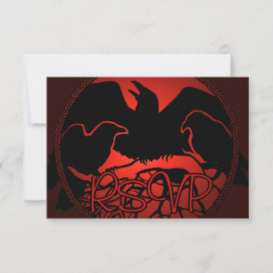 Raven Art RSVP Tarjeta de arte nativa personalizad