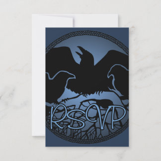 Raven Art RSVP Tarjeta de arte nativa personalizad