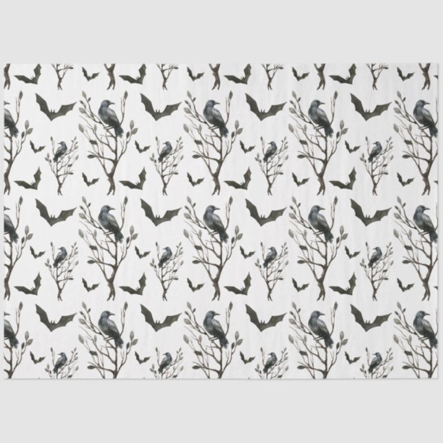 Raven Bat Halloween regalo Papel de envoltura (Anverso)