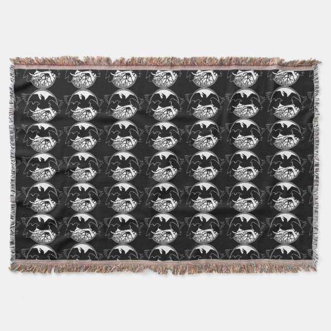 Raven Bird Blanket Spirit Animals arroja mantas (Anverso)