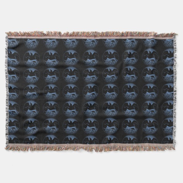 Raven Bird Blanket Spirit Animals arroja mantas (Anverso)