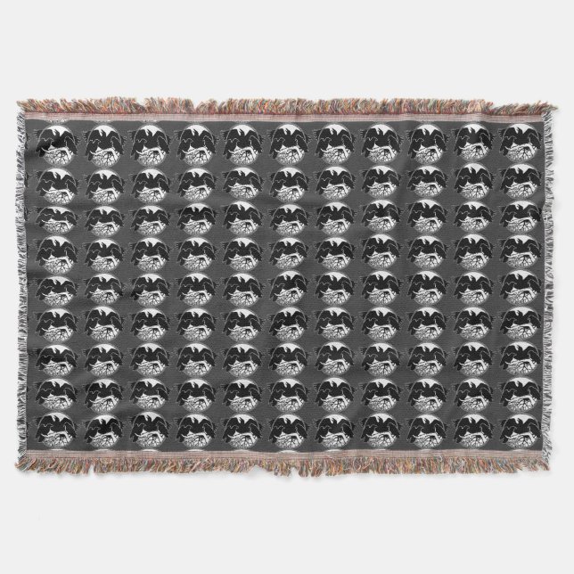 Raven Bird Blanket Spirit Animals arroja mantas (Anverso)