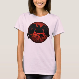 Raven de la camiseta de arte de las mujeres Raven