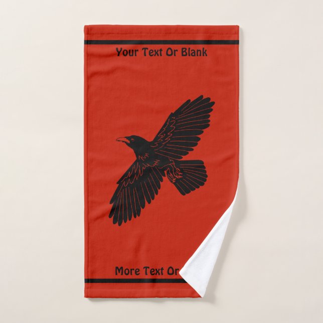 Raven en rojo (Toalla de mano)