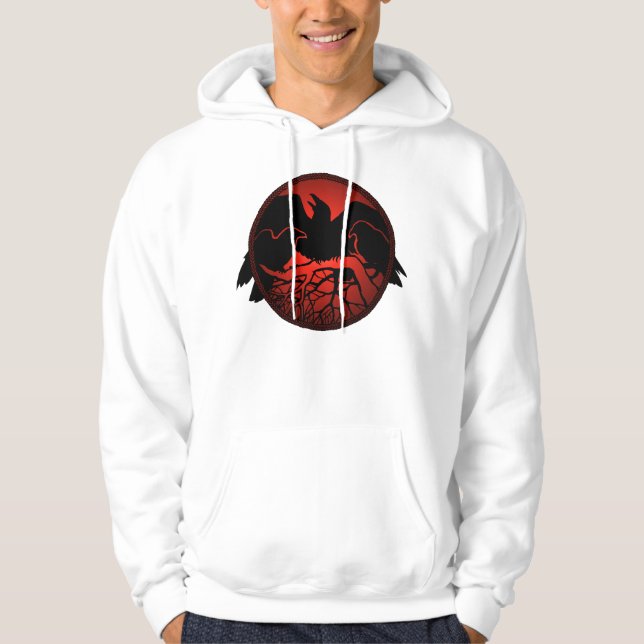 Raven Hoodie Unisex Raven / Crow Art Camisetas (Anverso)
