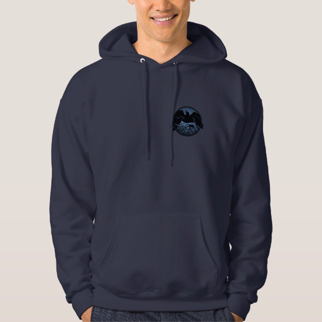 Raven Hoodie Unisex Raven / Crow Art Camisetas (Anverso)