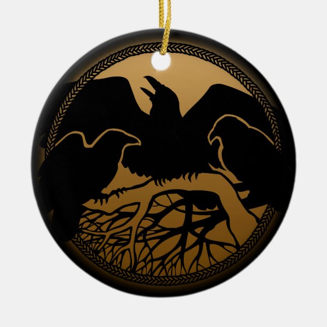 Raven Ornament Personalizado Raven Decoración Rega (Frente)