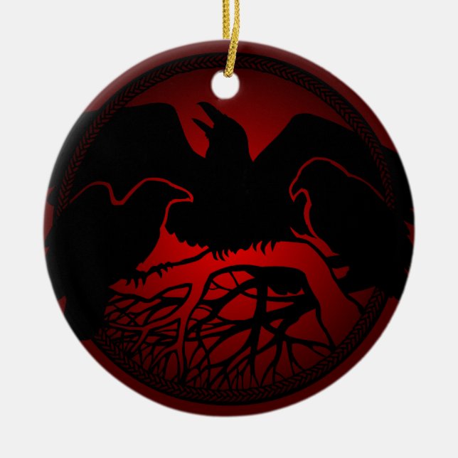 Raven Ornament Personalizado Raven Decoración Rega (Frente)