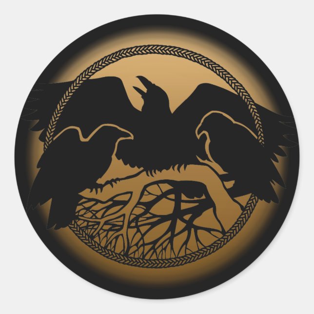Raven Pegatinas Pegatinas de arte nativos de vida  (Anverso)