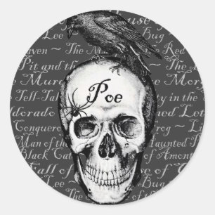 Raven Poe Pegatina