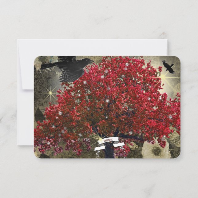 Raven Red Tree Tree Tree Gothic RSVP (Anverso)