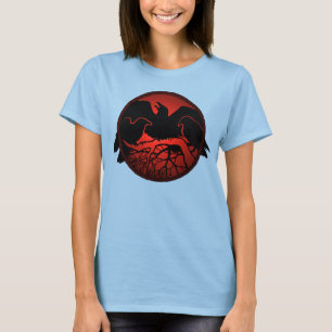 Raven Ringer Shirt Raven Camisetas de arte de cuer