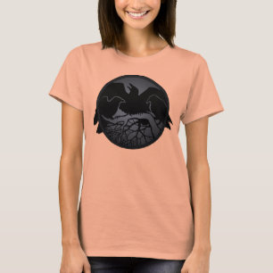 Raven Ringer Shirt Raven Camisetas de arte de cuer