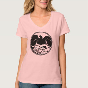 Raven Ringer Shirt Raven Camisetas de arte de cuer