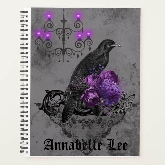 Raven romántico con planificador gótico candelier (Anverso)