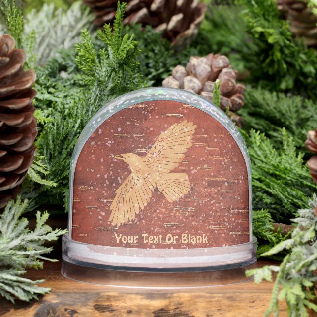 Raven Rústico En La Barquilla De Birch Interior (Invierno)