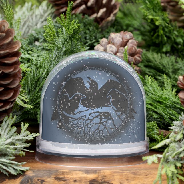 Raven Snow Globe Personalized Raven Snow Globes (Invierno)
