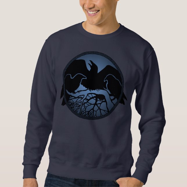 Raven Sweatshirt Unisex Raven Camisetas de arte na (Anverso)