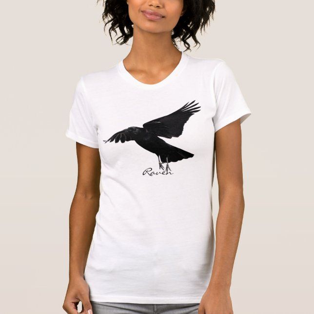 Raven volando despegando camiseta de arte de vida  (Anverso)