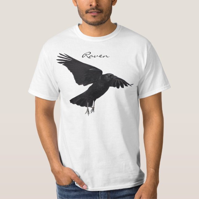 Raven volando despegando camiseta de arte de vida  (Anverso)