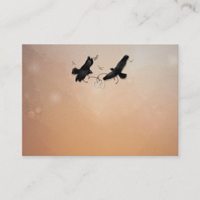 Ravens Coincidencia Boda tarjetas BLANK 3.5 x 2.5 (Anverso)