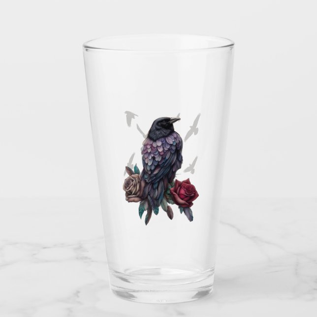 Ravens Drinking or Beer Glass (Anverso)