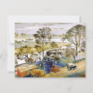 Ravilious - Río Támesis en Hemmersmith, arte fino