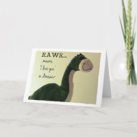 Rawr de tarjetas de dinosaurio significa 'te amo' 