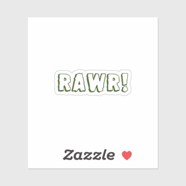 ¡Rawr! Pegatina del frasco de agua (Hoja)