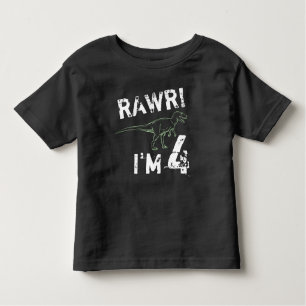 ¡RAWR! Soy 4 - camisa del cumpleaños del