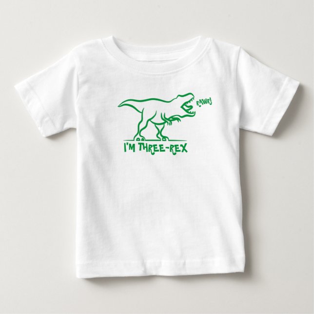 Rawr, soy la camiseta de tres rex de cumpleaños,   (Anverso)