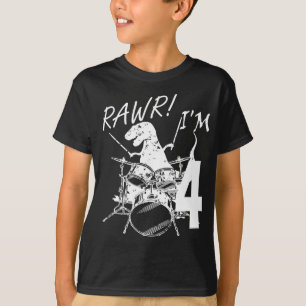 Rawr, soy la camiseta del niño de los 4 años de Di