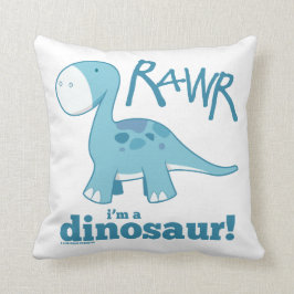 RAWR soy un Cojín decorativo del dinosaurio