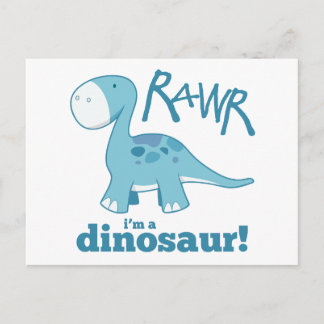RAWR Soy un Diplodocus de Dinosaurios Postales