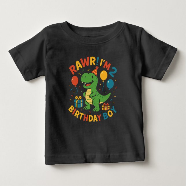 ¡RAWR! Tengo 2 años – Camiseta de cumpleaños de ni (Anverso)