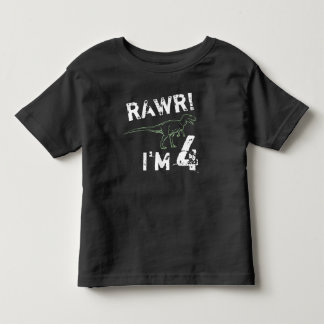 ¡RAWR! Tengo 4 años - Camisa de cumpleaños de dino