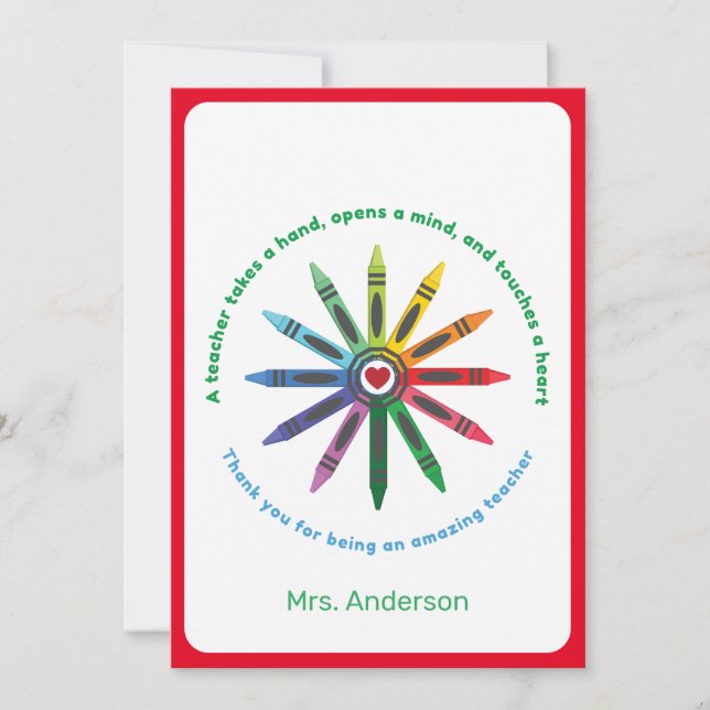 Ray of Crayons / Agradecimiento del profesor Graci (Anverso)